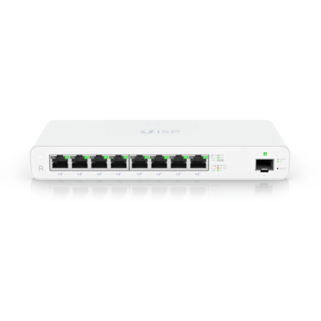 Imagen 2 de Router Ubiquiti UISP-R, 8 Puertos GbE RJ45, 1G SFP, PoE, 110W