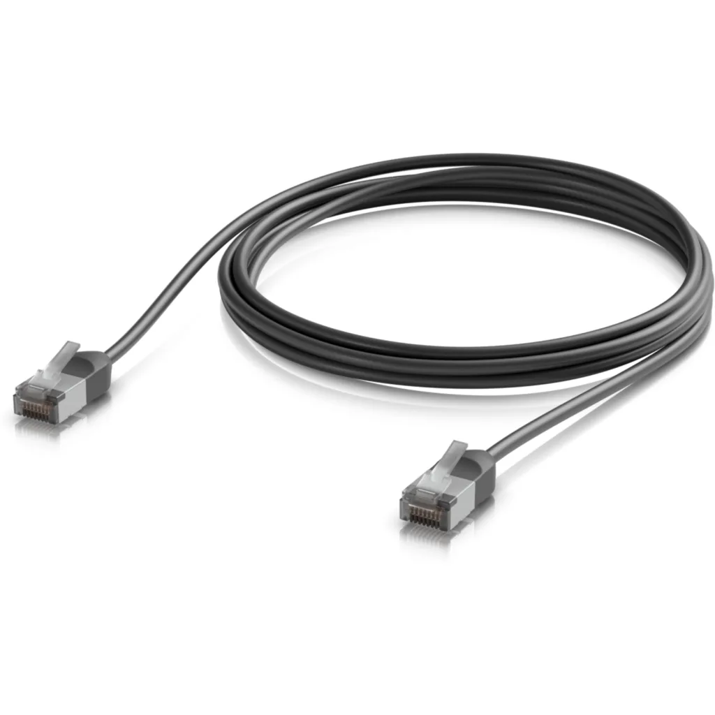 Imagen 1 de UBIQUITI 2mt Negro Cat6A F/UTP Cable Exterior TPE 10GbE PoE+++