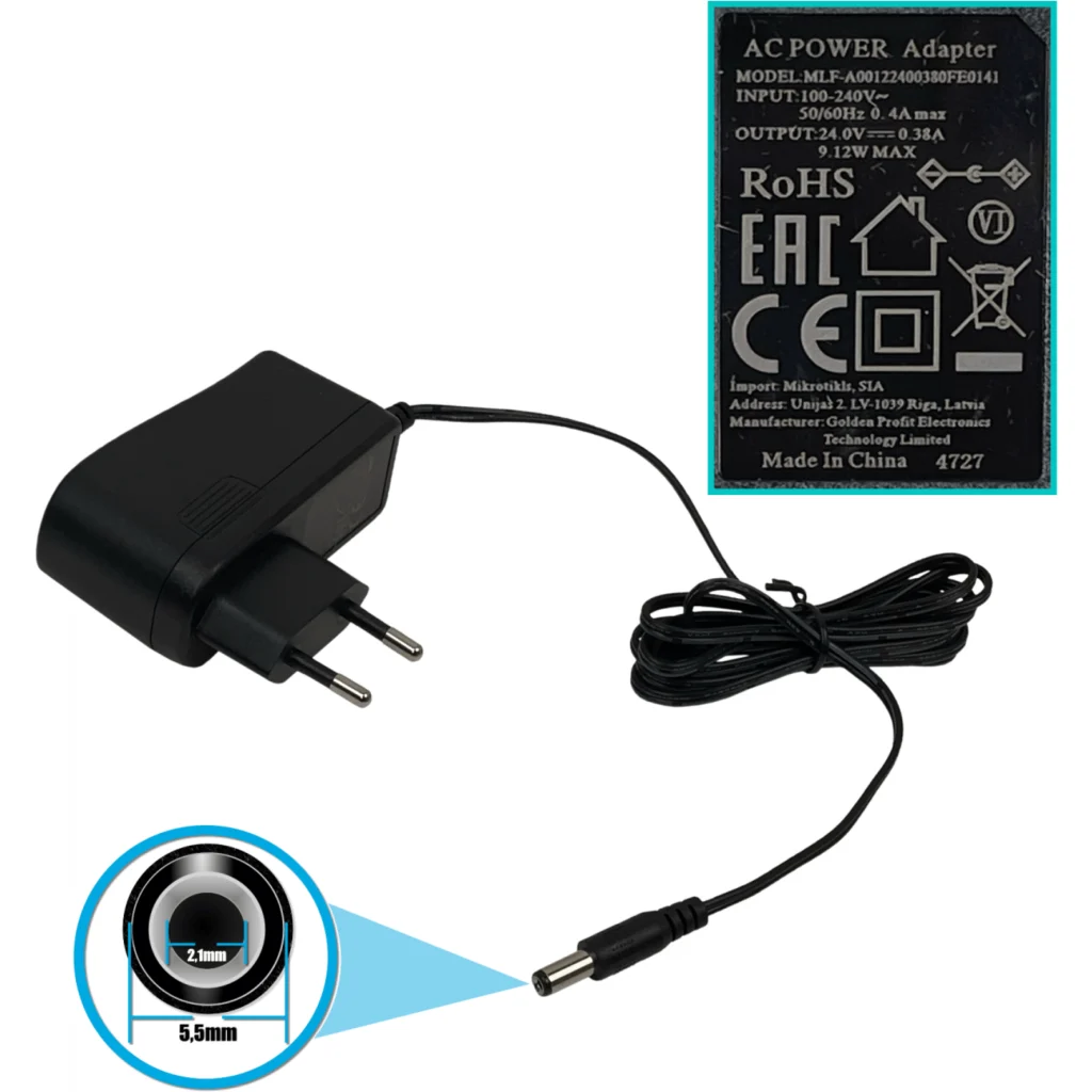 Imagen 1 de MIKROTIK 24dBi Grilla 5GHz 1-1000 L3 391mm-Diam inc24V