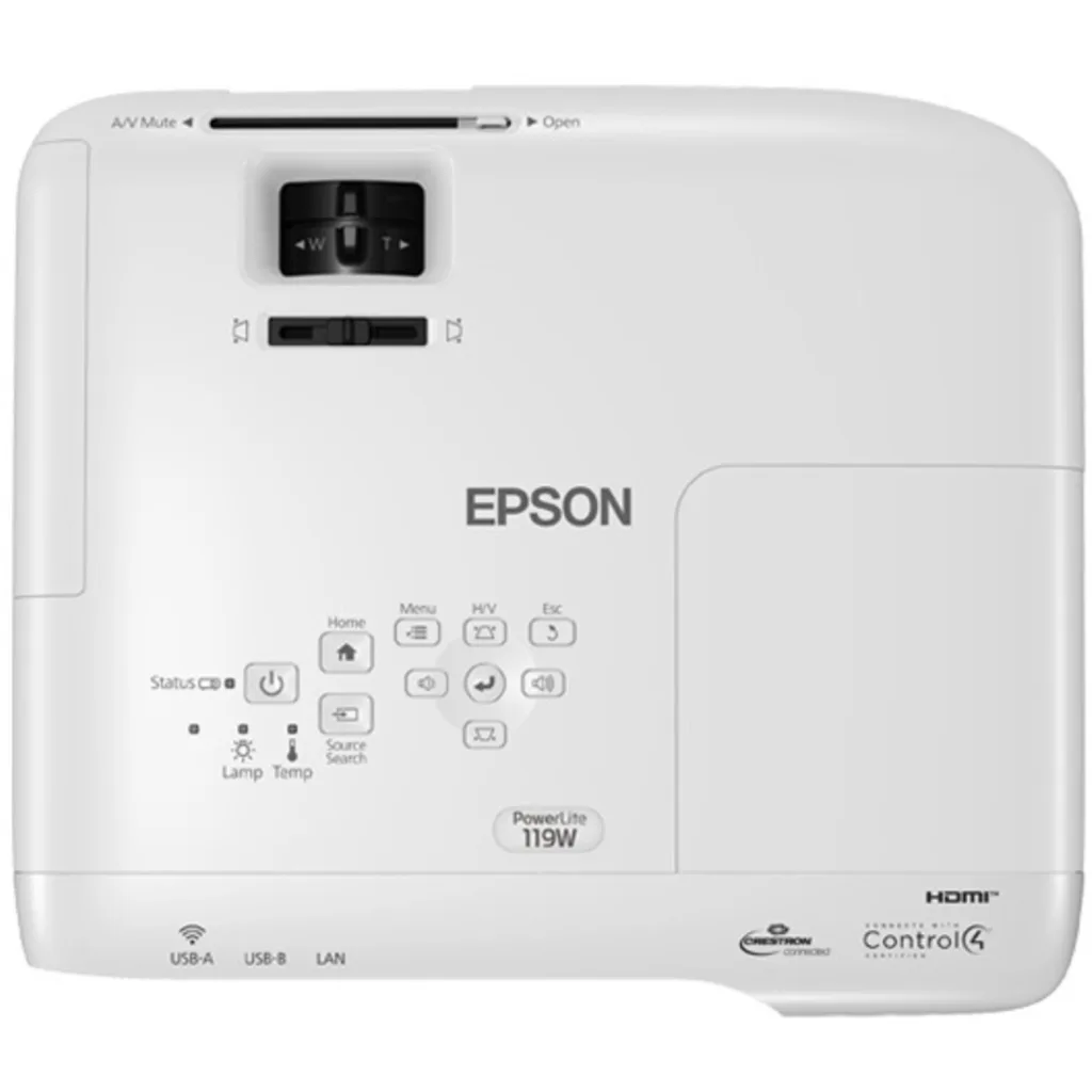 Imagen 2 de Proyector Epson PowerLite 119W, 4000 LUMENES WXGA 3LCD VGA RCA HDMI RS-232C LAN