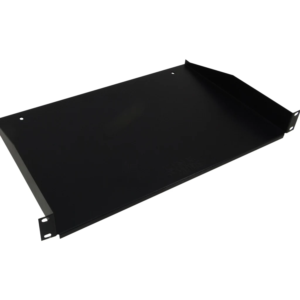 Imagen 2 de Bandeja Rack Linkmade 1U 30cm fondo Lisa para Rack Color negra Req/Tornillos