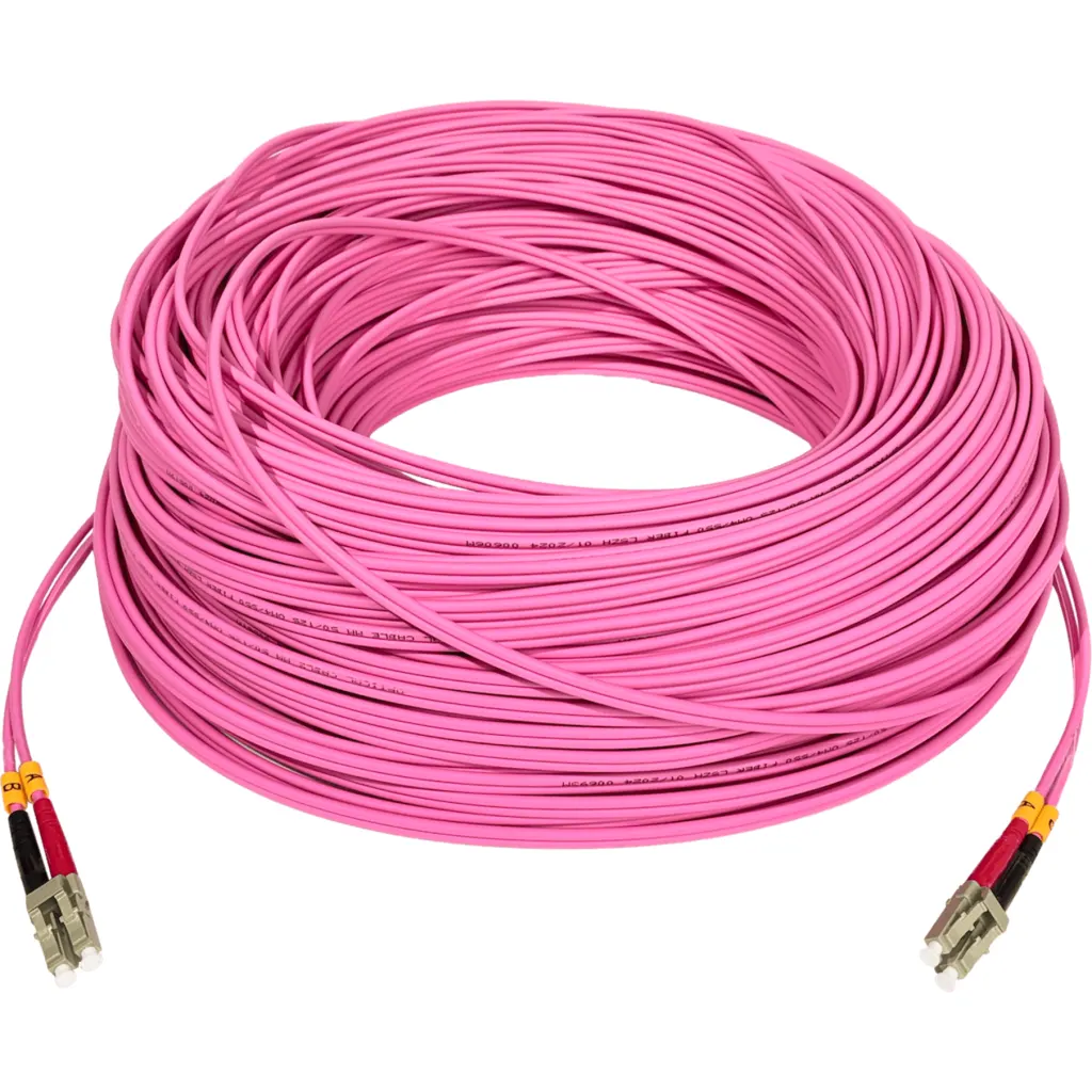 Imagen 1 de LSZH 100mt LC-LC OM4 MultiModo MM Duplex Jumper Fibra 50/125um 3mm