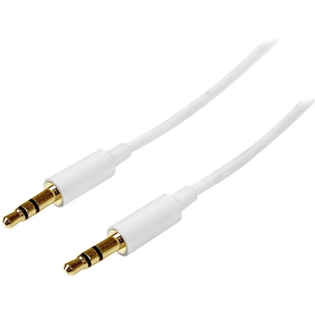 Cable de Audio Stereo Jack 3.5mm M/M 2mts p/iPod Otros Color Blanco - StarTech