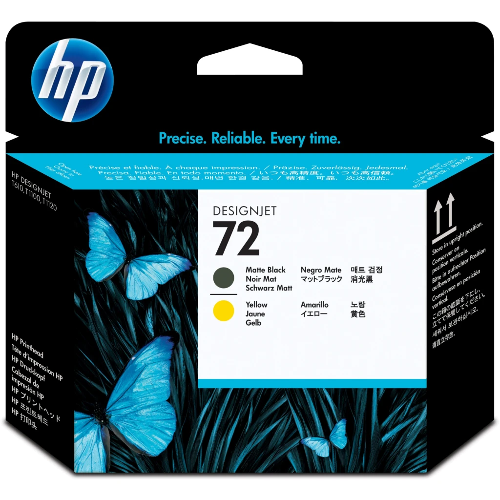 Imagen 1 de Cabezal de Impresión HP 72 Negro Mate y Amarillo p/HP Designjet T610, T620, T770