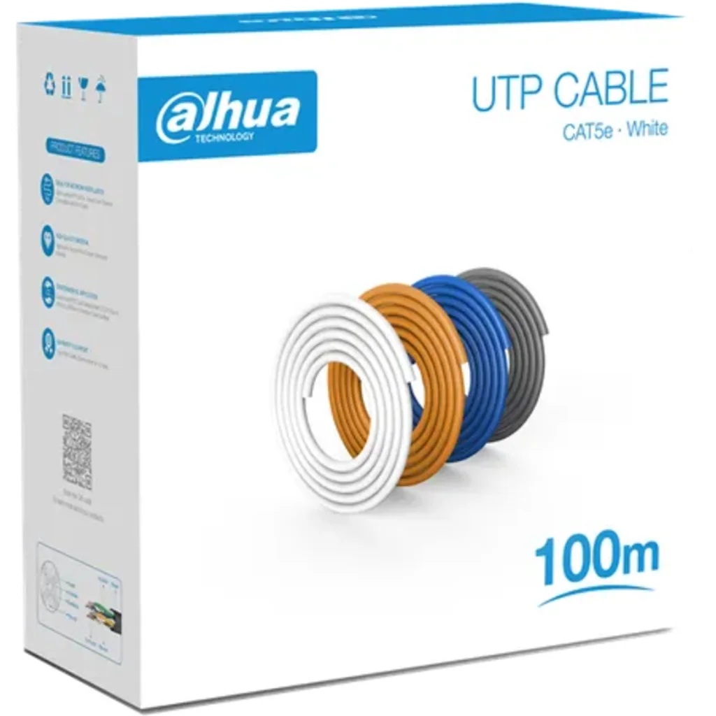 Cable de Red Dahua DH-PFM920I-5EU-U-100-white Cat5E UTP 100mts