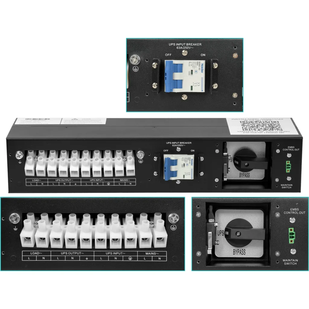 Imagen 5 de FORZA bypass 1-Fase 63A Conmutador Manual Rack 2U para/UPS 6/10KVA
