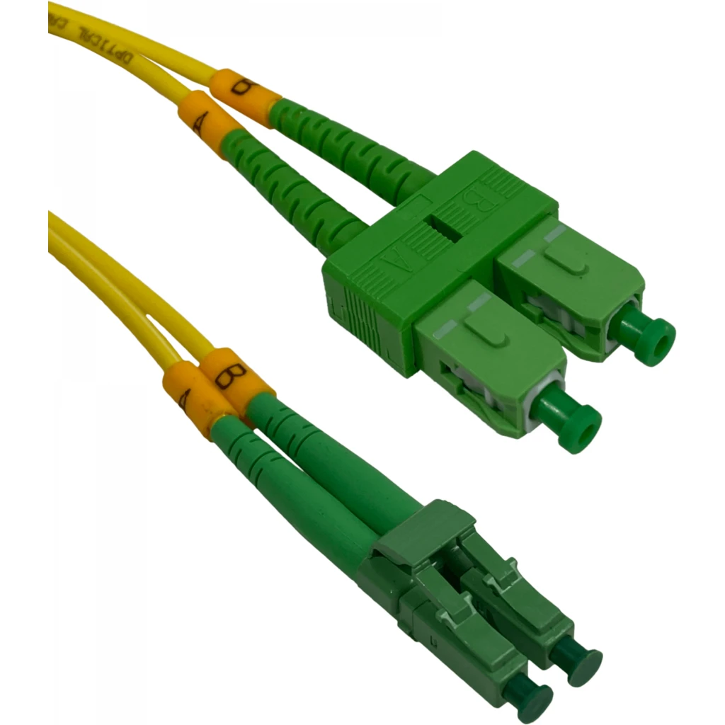 2mt SC/APC-LC/APC MonoModo SM Duplex Jumper Cable Fibra 9/125um 3mm