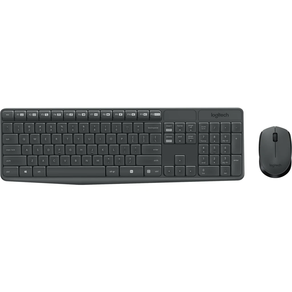 Imagen 1 de Kit Teclado Mouse Inalámbrico Logitech MK235, (KB Esp) óptico 1000dpi USB Negro
