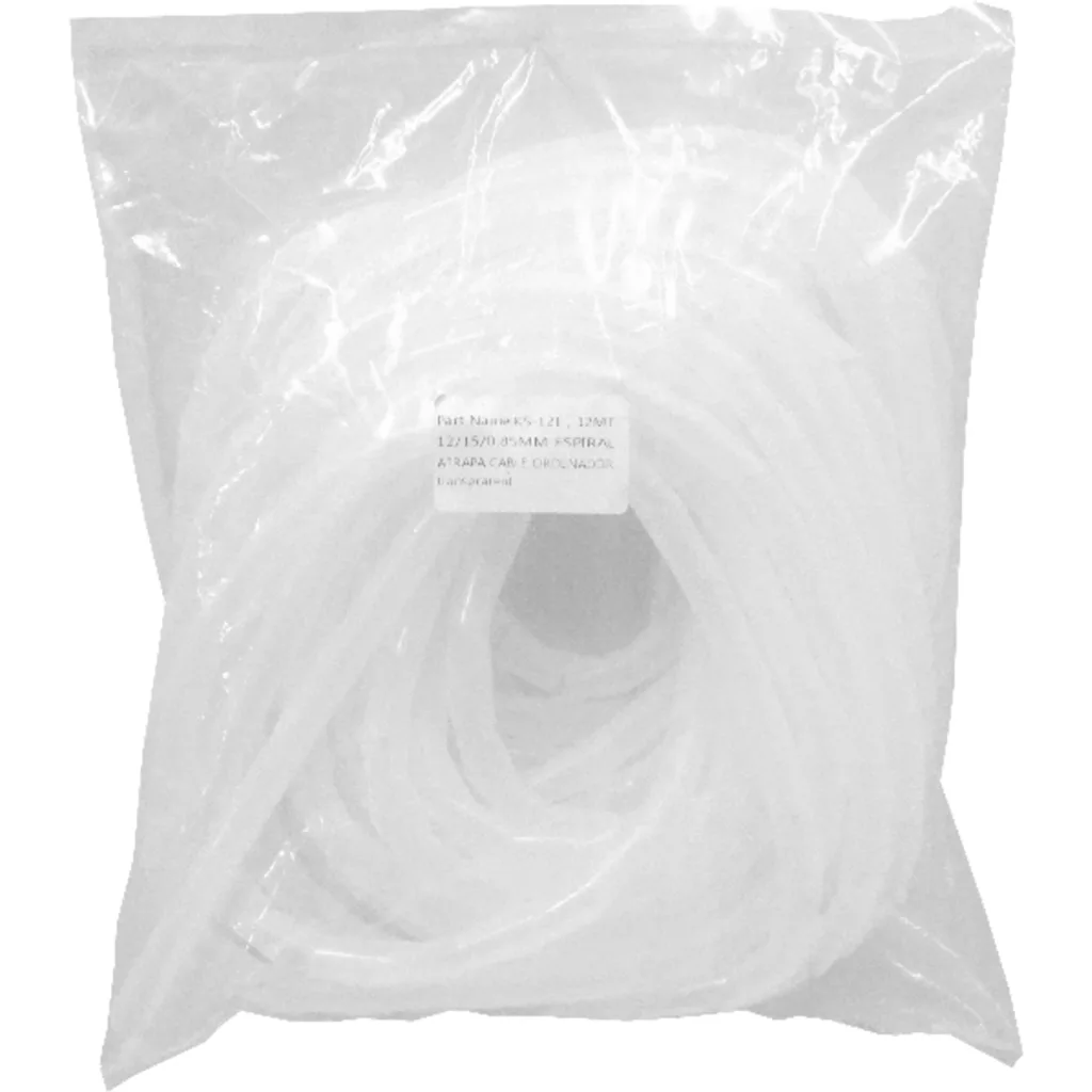 PE Traslucido 12-19mt 12/15/0,85mm Espiral Atrapa Cable Ordenador