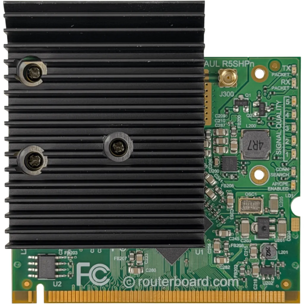 Imagen 3 de MIKROTIK 1-MMCX 29DBM 5GHZ A/N125 800MW AR9220 MINIPCI 9-LED
