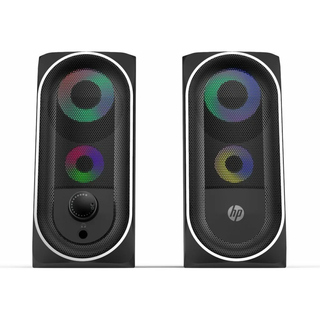 Parlantes HP DHE-6001, RGB 2x 3W RMS Conector 3.5mm USB (alimentación)