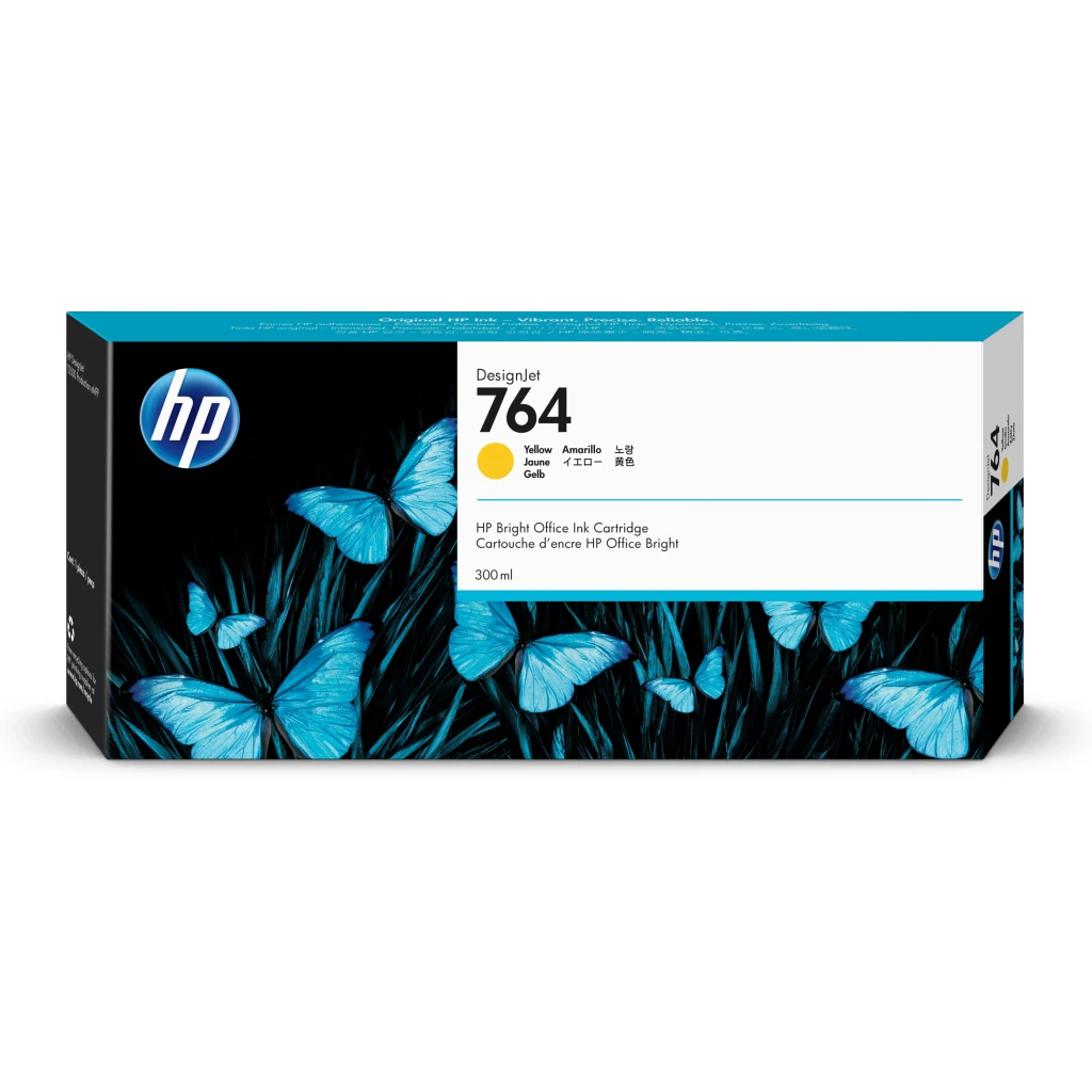 Cartridge HP 764 Yellow para Designjet T3500, 300ml