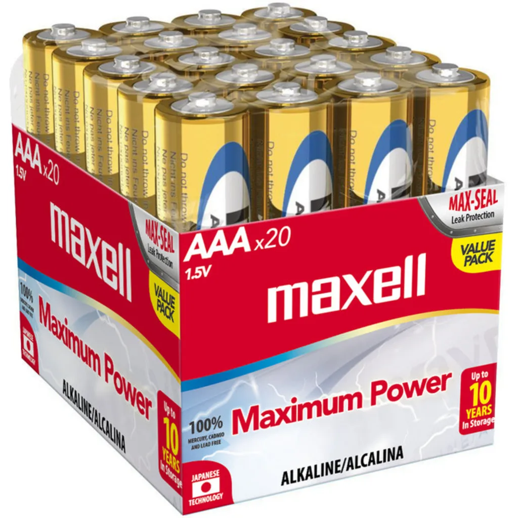 PILAS ALCALINAS AAA PACK DE 20 UNIDADES