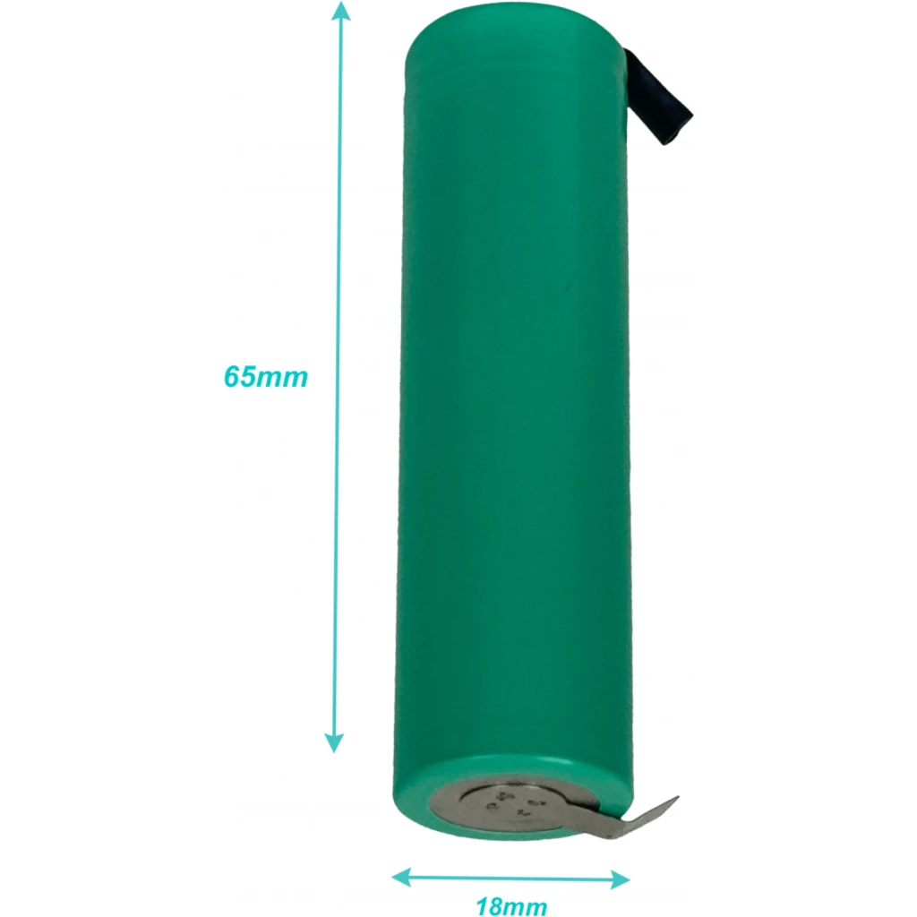 Imagen 2 de 18x65mm 1-Pila Soldable 3,7V 3200mAh Litio Recargable Bateria 11,84Wh
