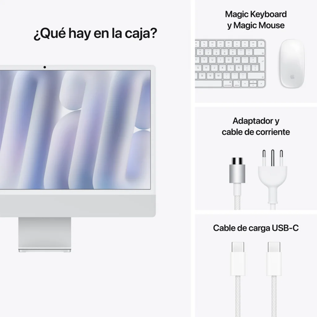 Imagen 8 de MWUC3CI/A iMac Ret 4.5K 24/ M4 8C/ GPU 8C/ 16GB RAM/ 256GB plata