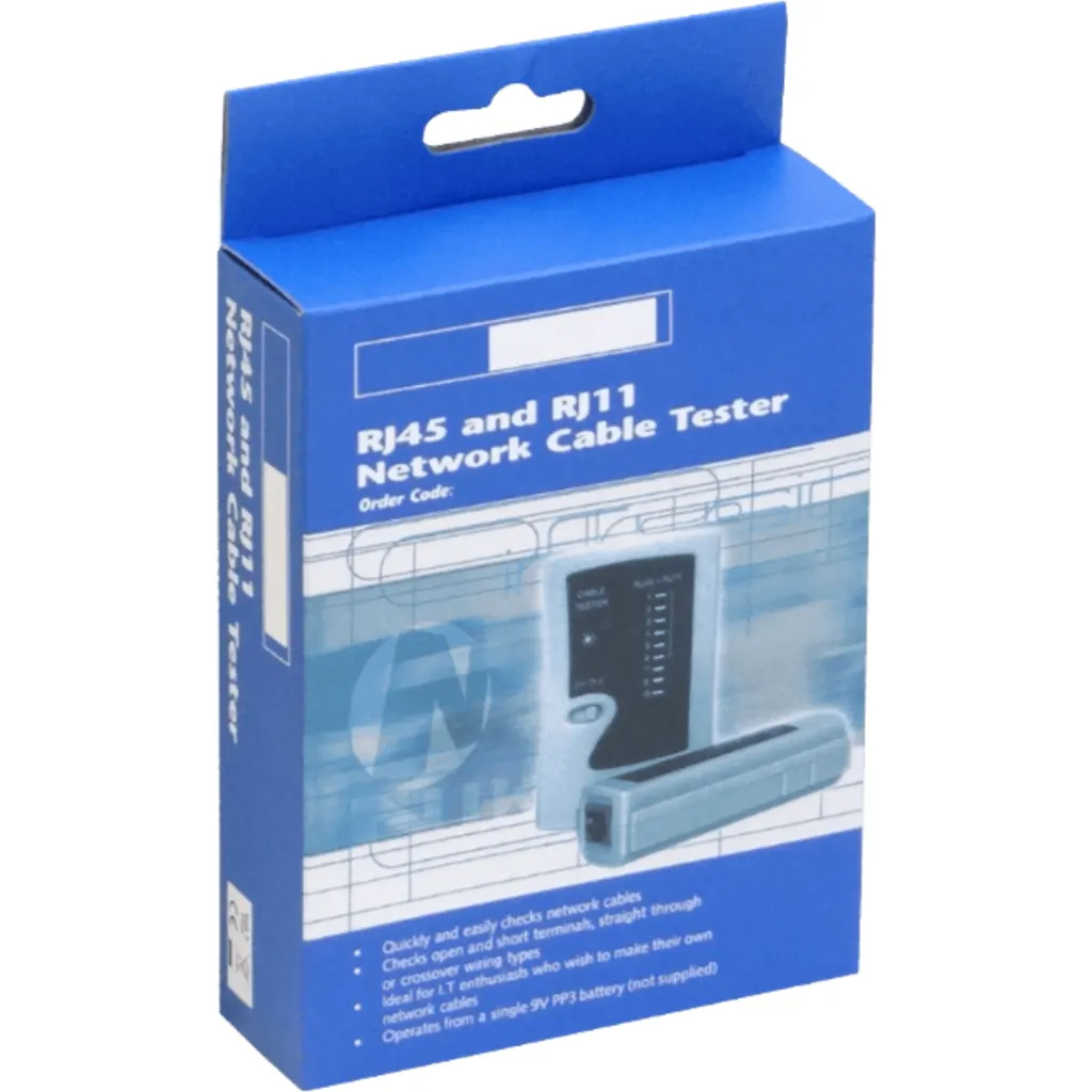 Tester RJ45 NS-468, RJ11 RJ12 RJ14 RJ25 8p8c 6c6c 6p4c 6p2c (req-Bat9V)