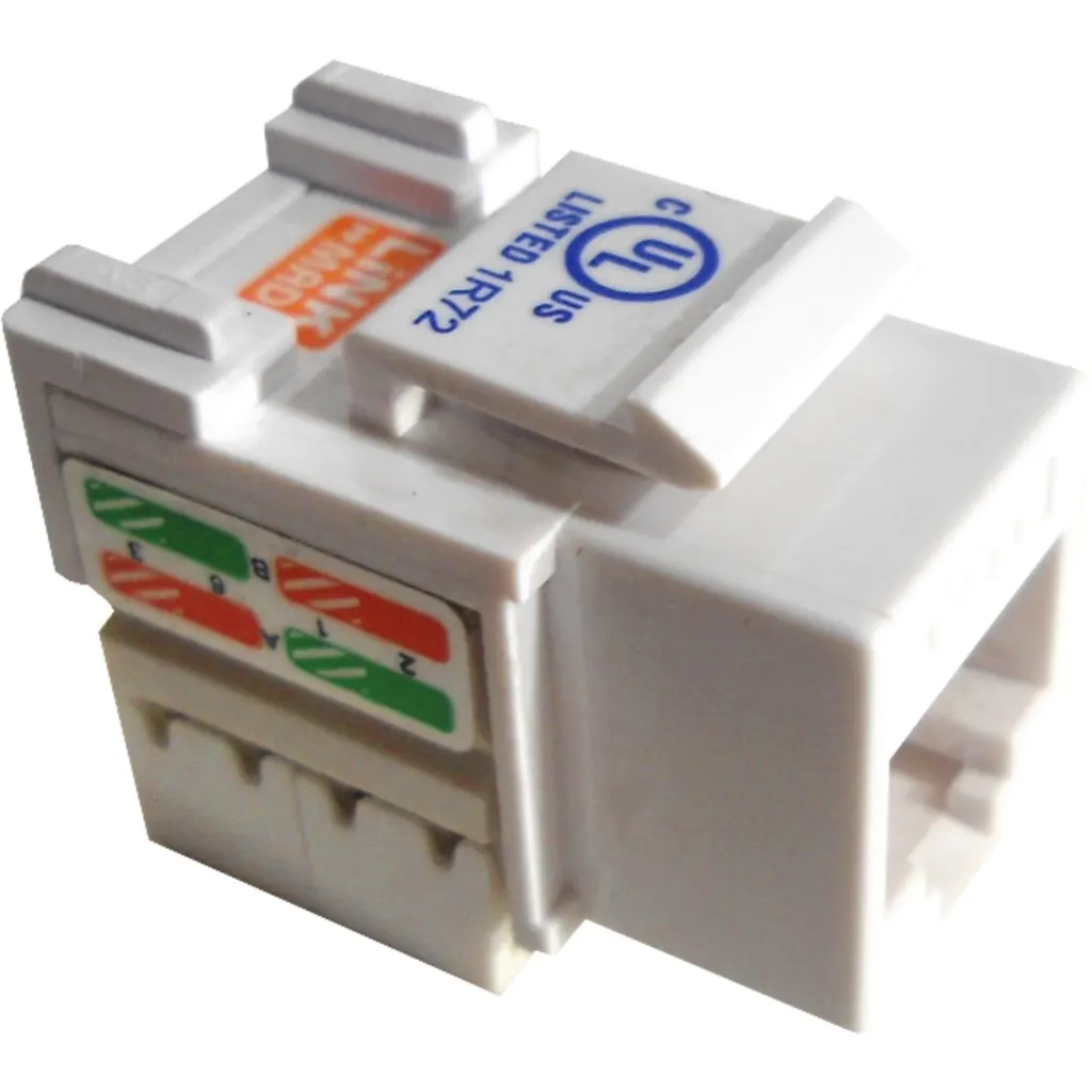 Imagen 3 de Linkmade Blanco CAT6 U/UTP Punchable Keystone Conector Hembra RJ45