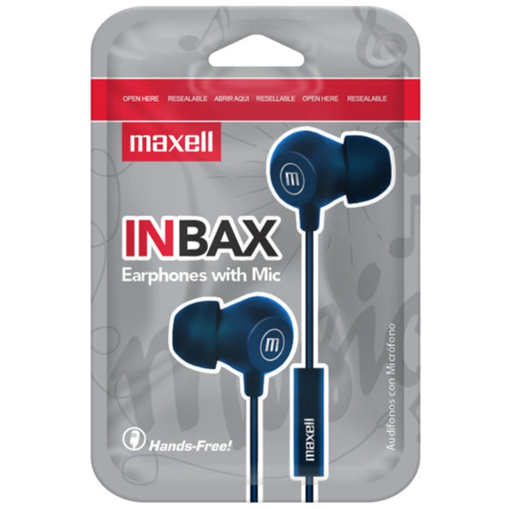Imagen 2 de Audifonos in-ear Maxell IN-BAX MIC BLUE