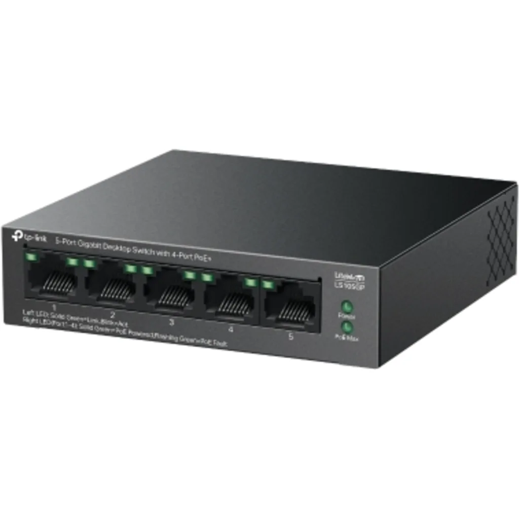 Imagen 2 de TP-LINK SWITCH 5-PORT GIGABIT DESKTOP 4-Port PoE+ UN / LS105GP