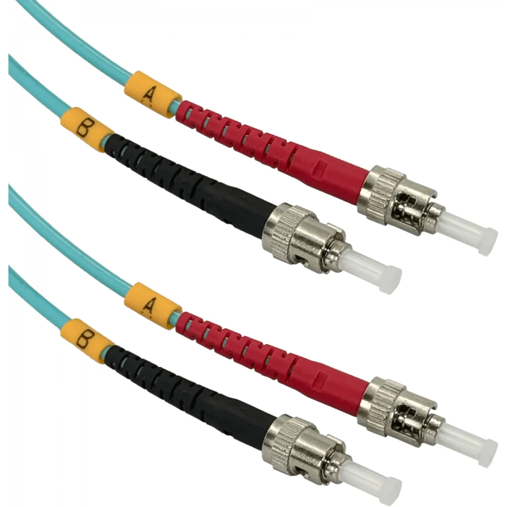 Imagen 1 de 2mt ST-ST OM3 Multimodo MM Duplex Jumper Fibra 3.0mm 50/125um LSZH 