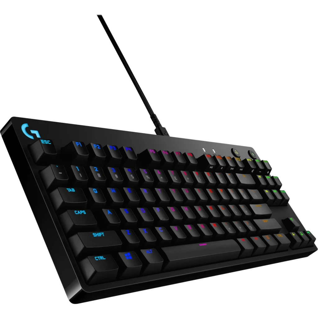 Imagen 1 de Teclado Gamer Alámbrico Logitech G Pro RGB Mecánico Switch GX Blue Color Negro
