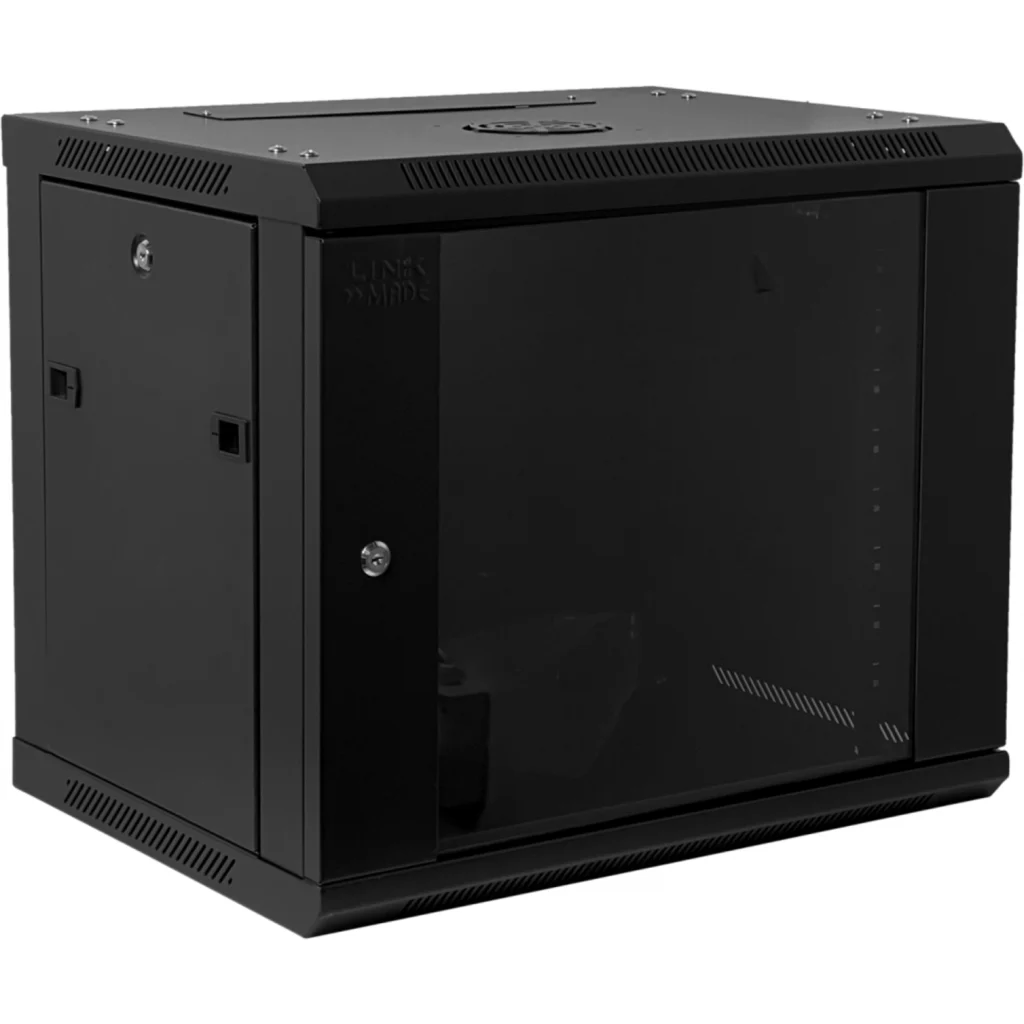 Imagen 6 de LINKMADE Desarmado 9U 45CM-Fondo Gabinete Rack Pared Muro Negro