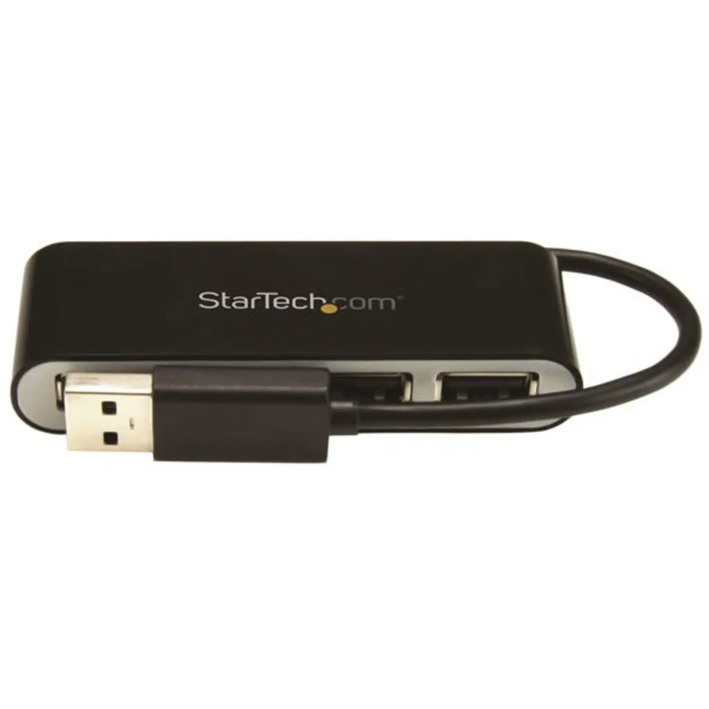 Imagen 1 de HUB StarTech Portátil USB 2.0 de 4 puertos con Cable Integrado Color Negro