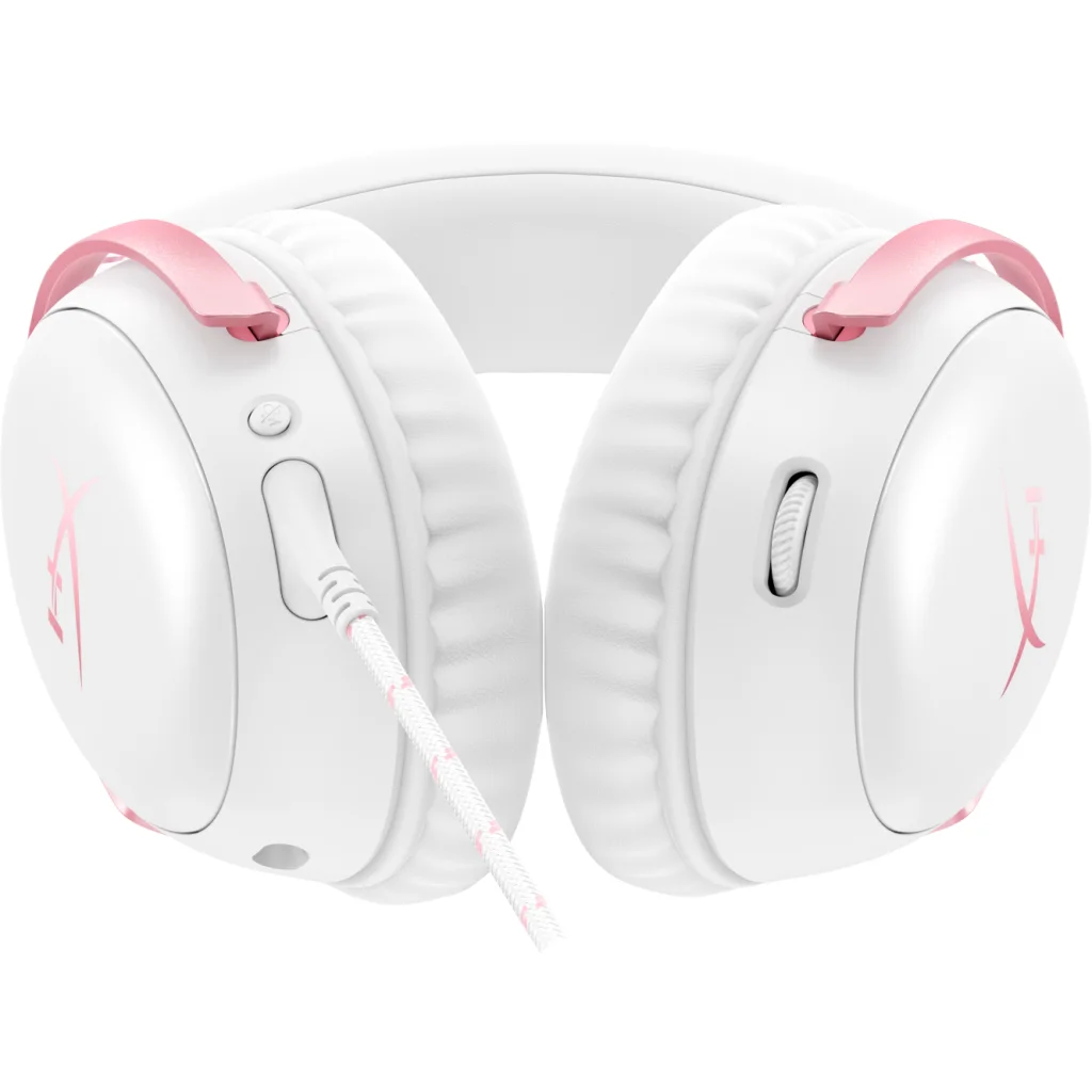 Imagen 8 de Audífonos Gamer Alámbricos HyperX Cloud III USB C/A 3.5mm DTS Blanco/Rosa