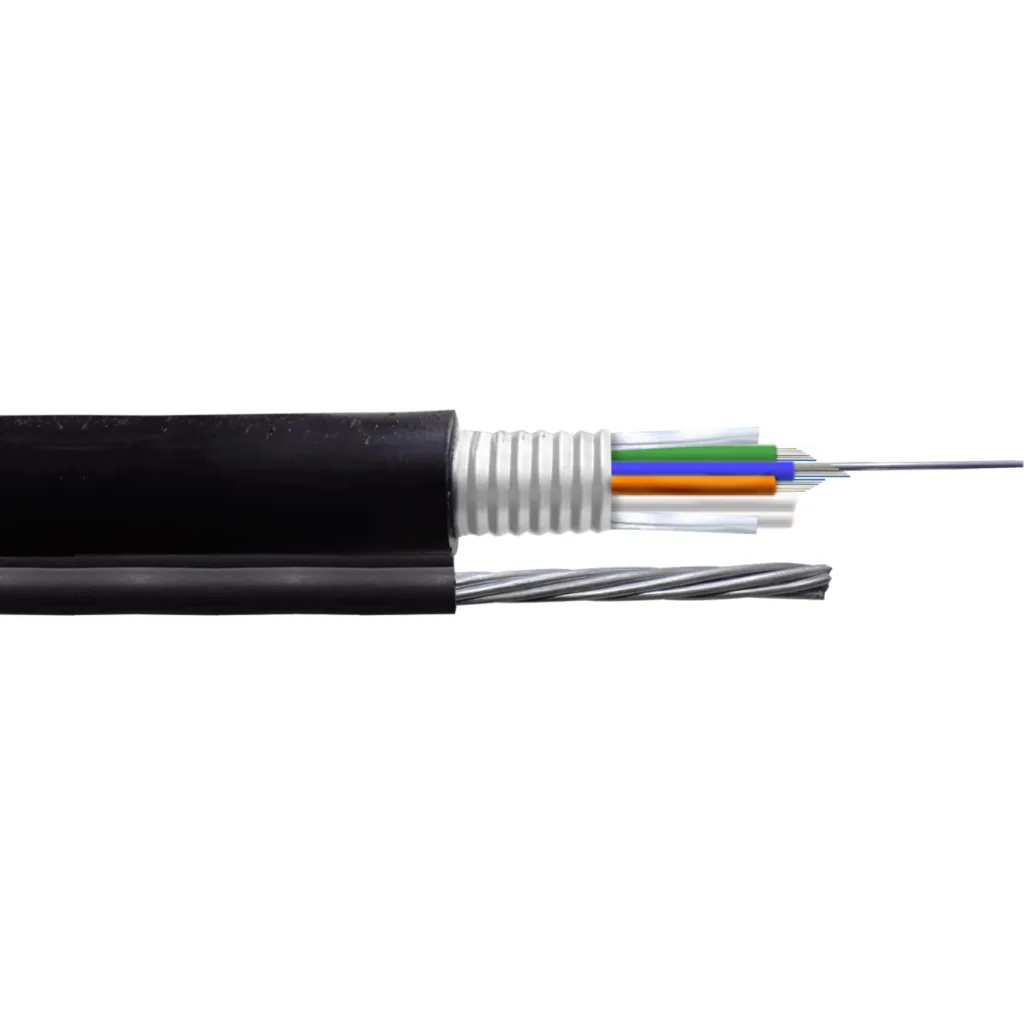 OM3 12-Fibra-MM 1-mt Figura8 Negro Exterior Portante-7x1mm 3-tubos