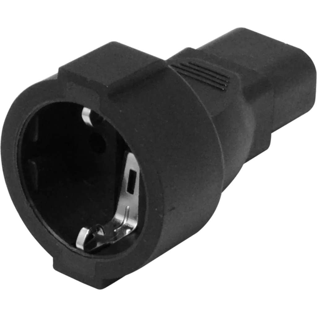 Macho-C14 Schuko-Hembra c/Tierra Adaptador 10A no-Certificado