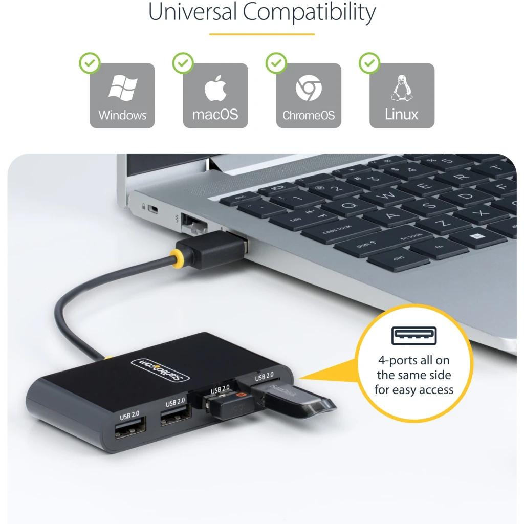 Imagen 4 de HUB StarTech ST4200MINI2, USB 2.0 de 4 Puertos -  480Mbps