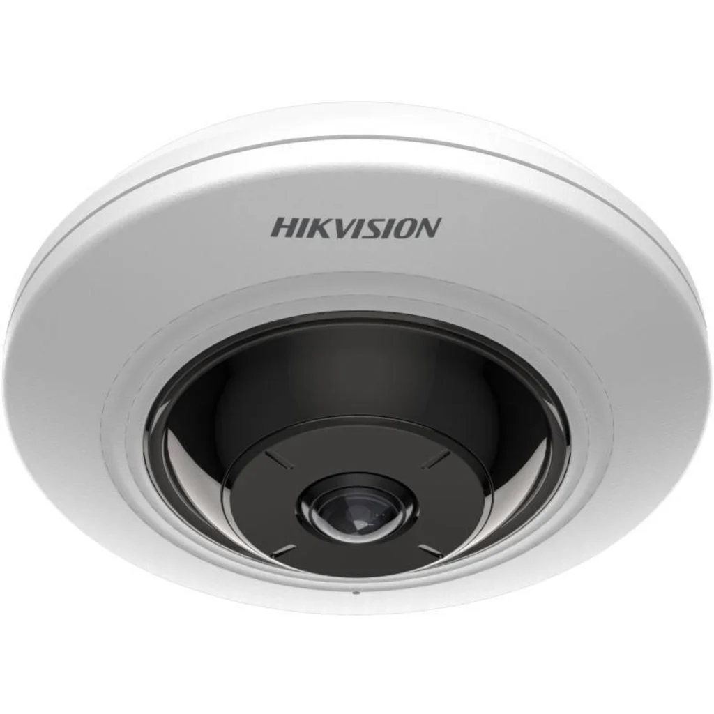 Cámara Mini Fisheye Hikvision 5MP 180ø IR 8mt Interior POE AcuSense Mic