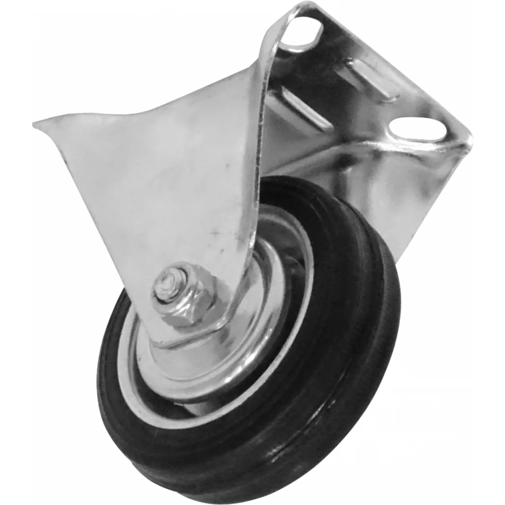 Imagen 2 de Rueda 3-pulgadas Fija Negra Soporta-30Kg 66x80x95mm
