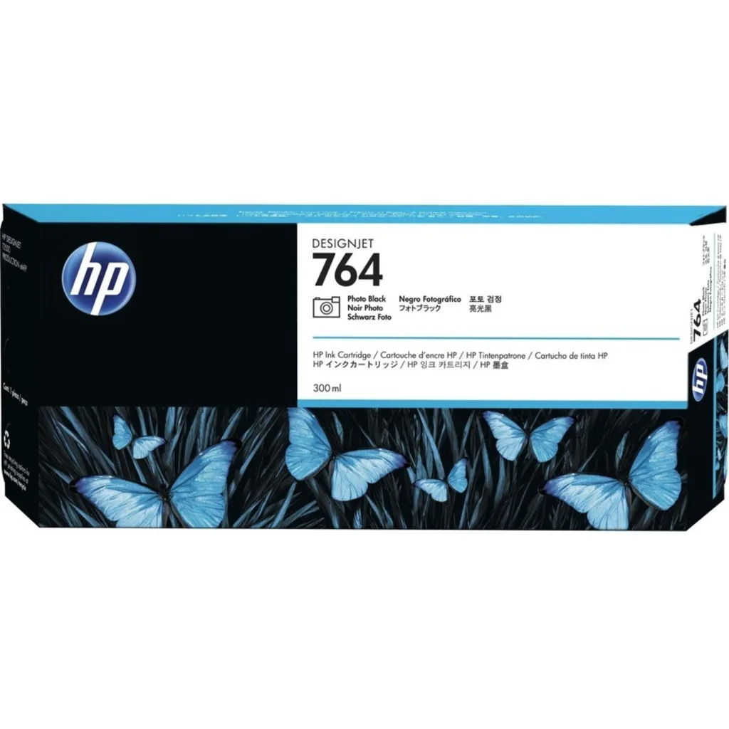 Cartridge HP 764 Negro Foto, para DesignJet T3500 300ml