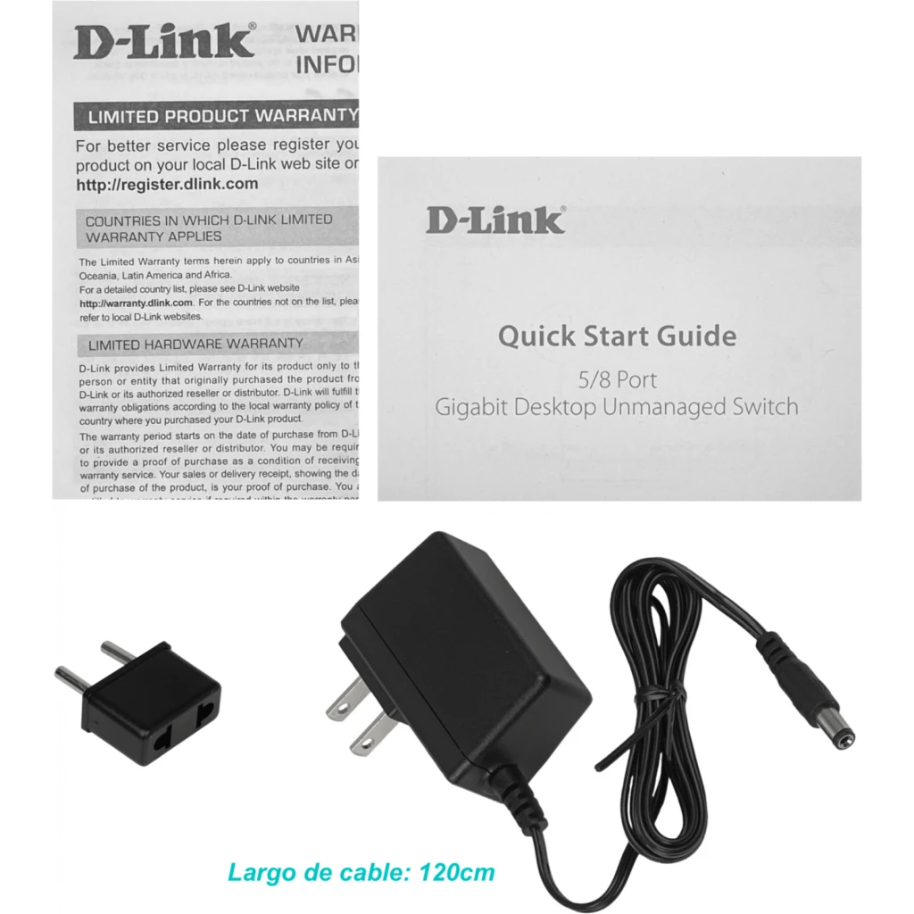 Imagen 4 de Switch D-link DGS-1008A, 8 Puertos 1 Gbit/s No Administrable INC-5V1A