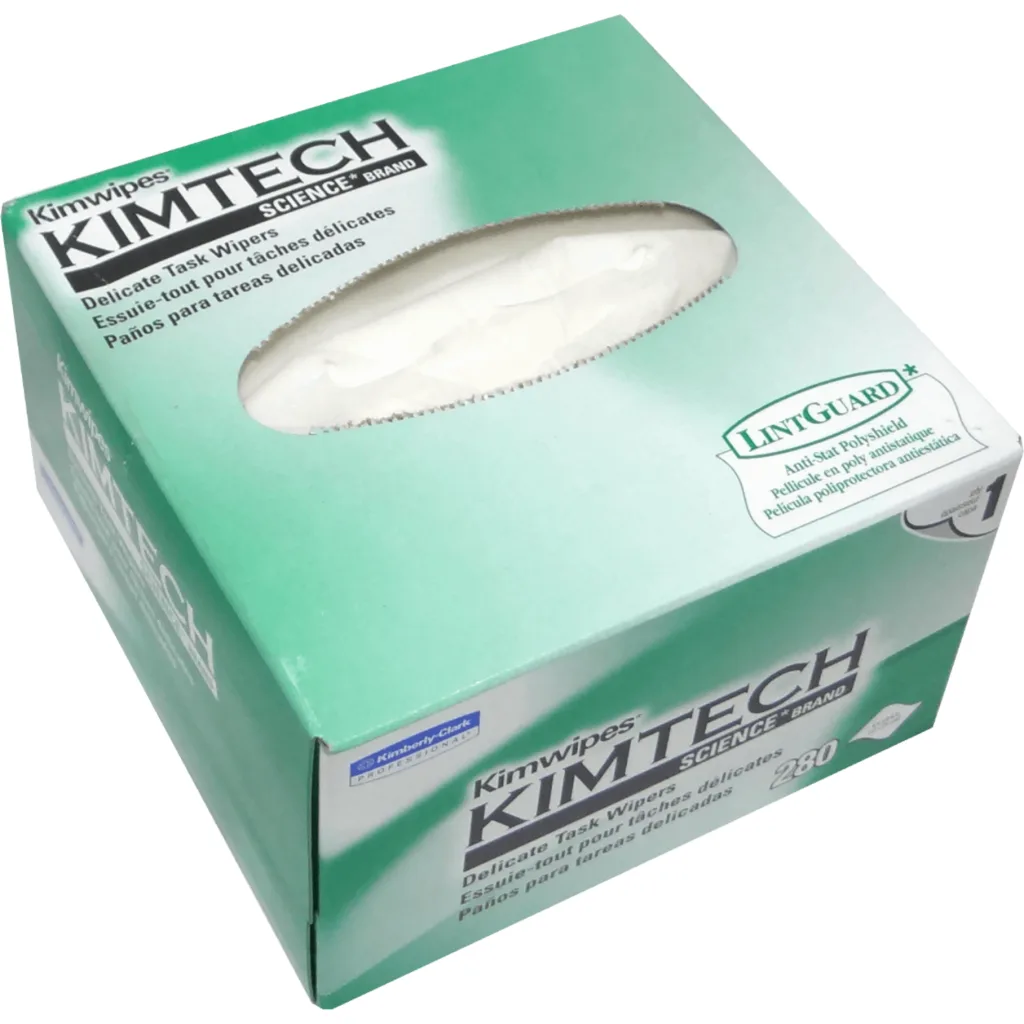 Paños Antiestaticos p/Fibra Optica Lintguard KIMWIPES 11x21cm, 280 Unidades