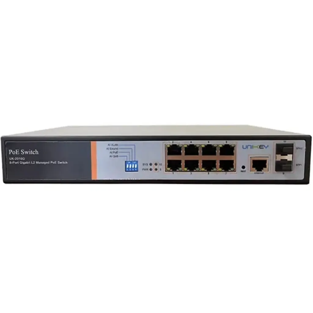 Switch administrable de 8 puertas 10/100/1000, + 2 puertas SFP