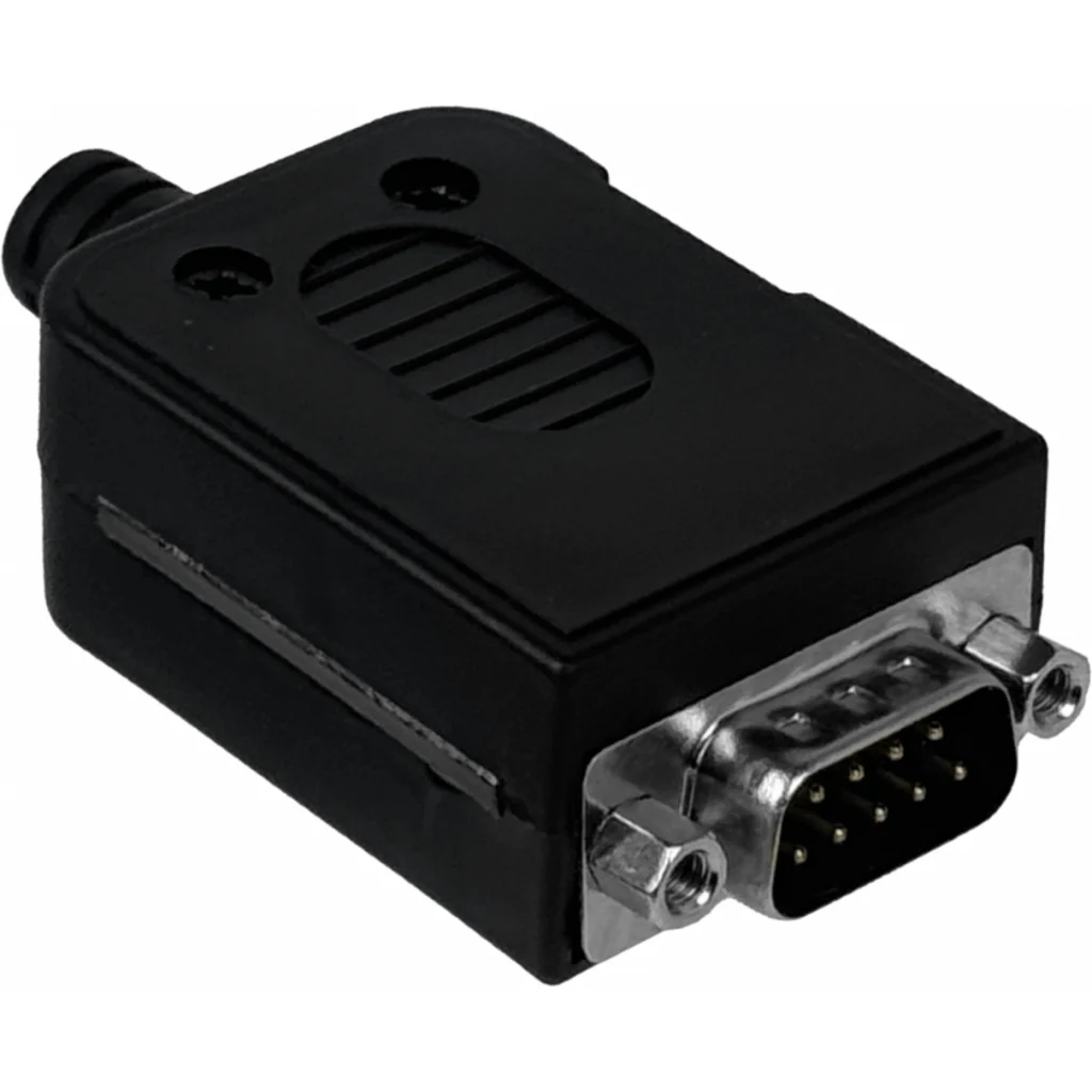 Conector Volante-Tapa DB9-Macho DE-09/H Atornillable Terminal-Regleta