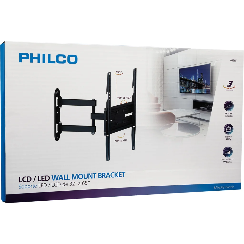 Imagen 1 de SOPORTE TV PARA 32 A 65 PULG CON 3 ARTICULACIONES MAX 35 KG