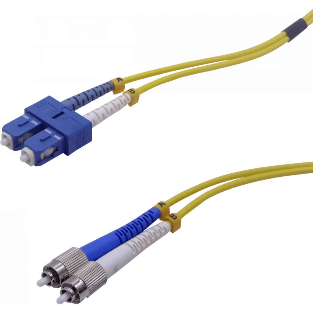 Imagen 1 de 3mt SC-FC MonoModo SM Duplex Jumper Cable Fibra 9/125um 3.0mm