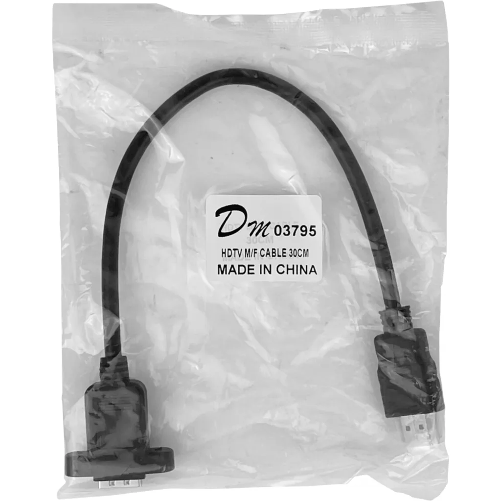 Cable HDMI Atornillable 30cm HDMI-Macho HDMI-Hembra 1080p