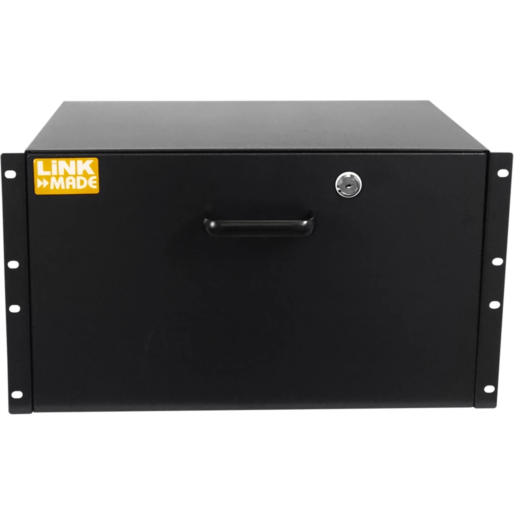 Imagen 3 de LINKMADE 6U Bandeja c/Llave Negro p/Rack Altura-6-RU Profundidad-30cm