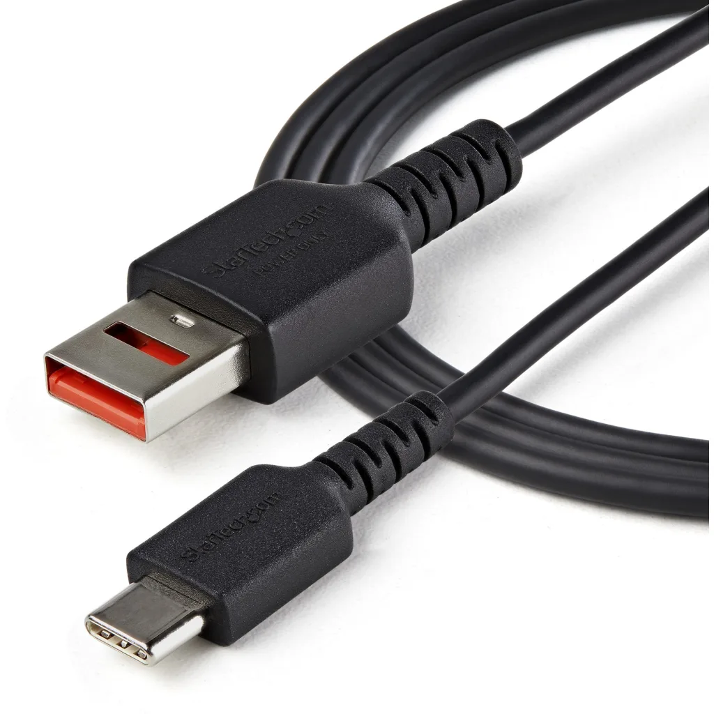 Imagen 3 de Cable Adaptador USB Tipo-A a USB Tipo-C M/M Secure Charge Cable 1m Negro - StarT