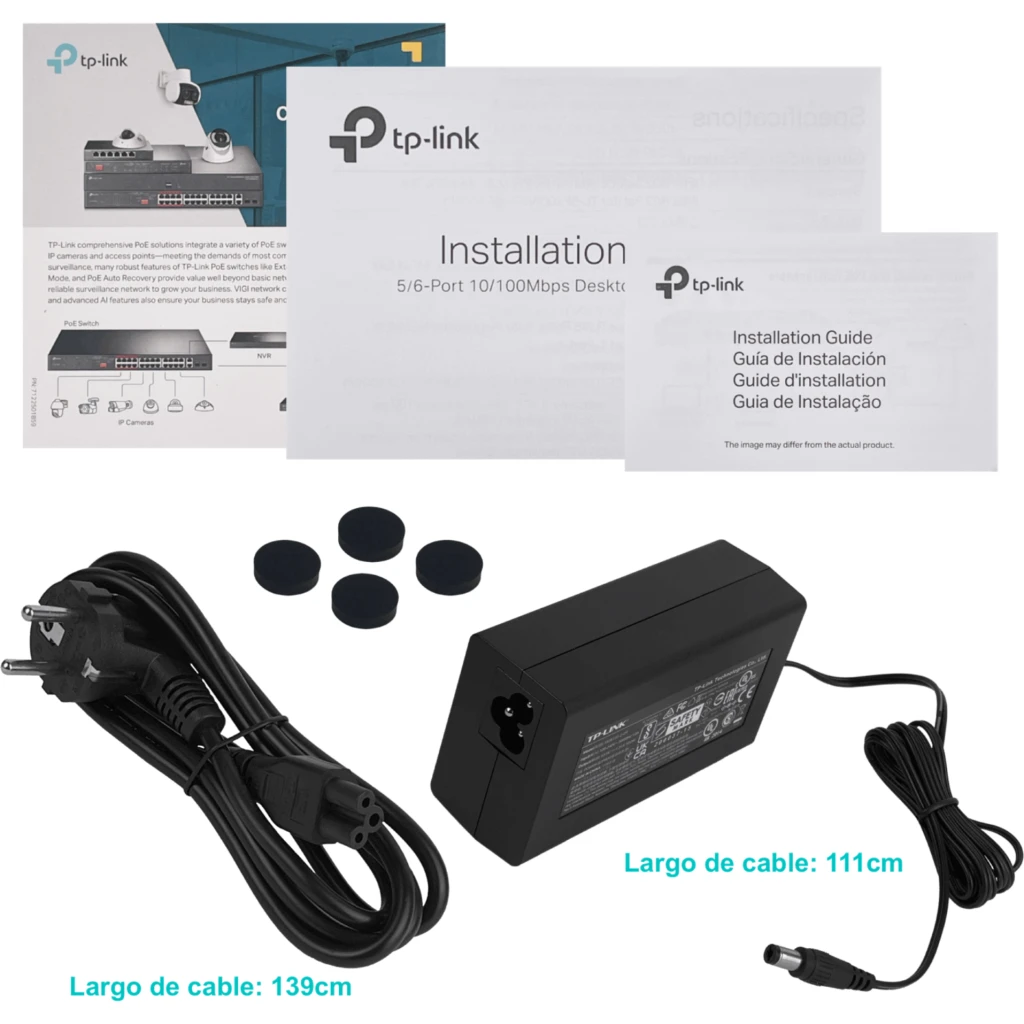Imagen 3 de Switch TP-Link TL-SF1005P, 5 Puertos RJ45, 10/100 Mbps, Protección de sobrecarga