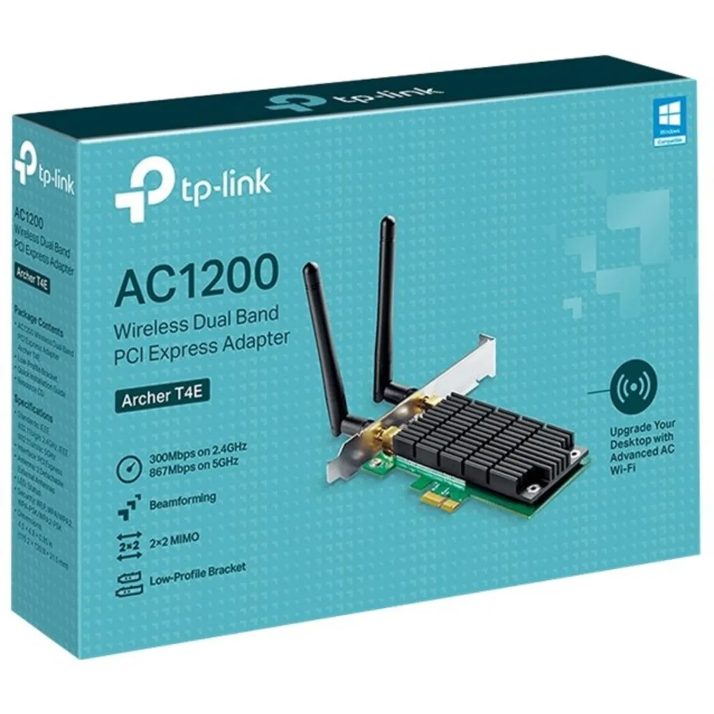 Imagen 2 de Tarjeta de Red Inalámbrica Interna TP-Link Archer T4E WiFi 5 PCIe 2 DuaBand LowP