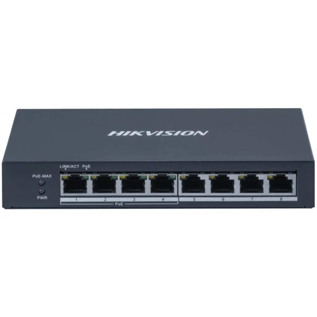 SWITCH 10/ 100/ 1000 8P/ 4P POE + 4P GIGA DS-3E0508P-O(O-STD)METAL HIKVISION