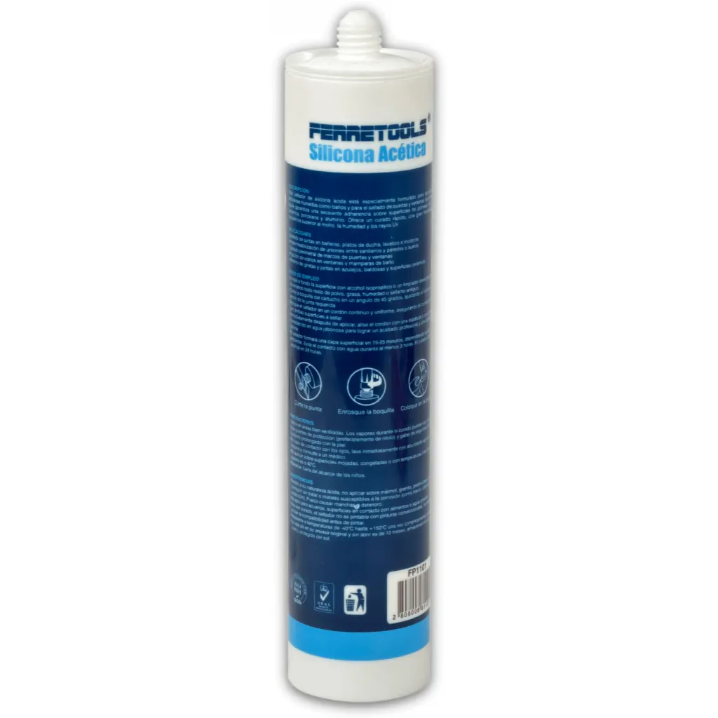 Silicona Blanca Acetica con Funguicida 280ml