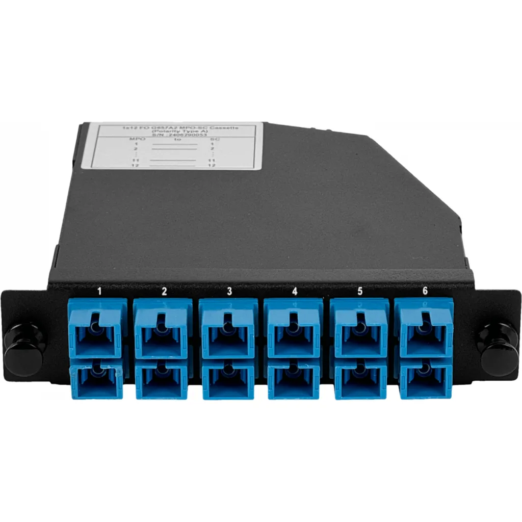 Imagen 3 de 12-SC 1-MPO/M Cassette para/1U-3P 130mm Fibra Pre-Conectorizada
