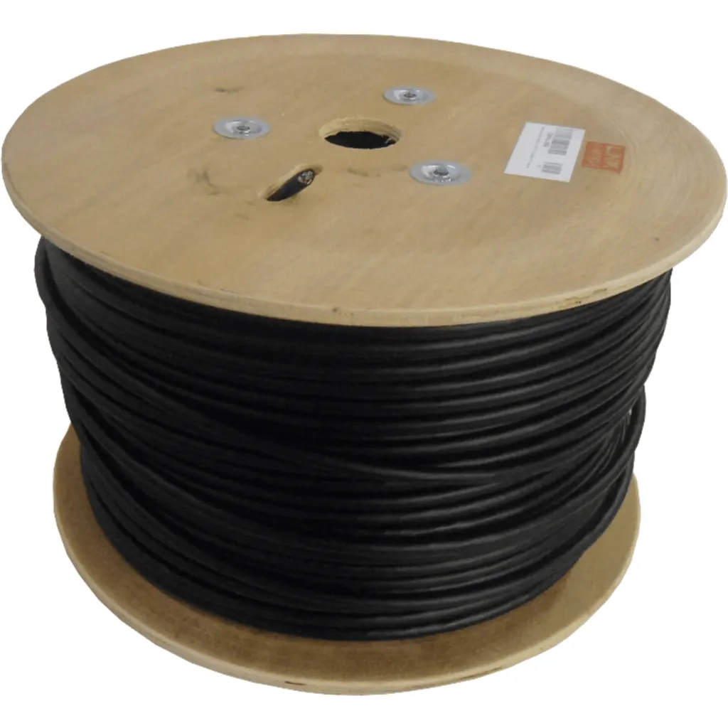 LINKMADE S/FTP ExteriorPE Cat6A Negro 200mt Unifilar Caja Cable Cobre