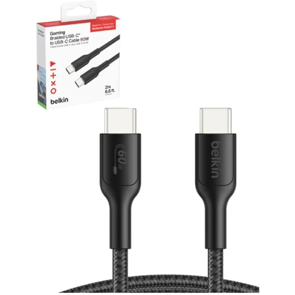 Imagen 3 de Cable USB-C a USB-C 2.0 Mt para Nintendo Switch 2 negro